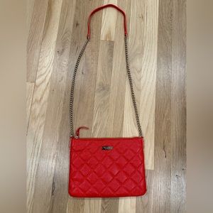 Kate Spade red quilted crossbody bag